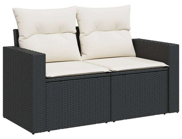 VidaXL Polyrattan Kerti Ülőgarnitúra - 11 részes - Fekete