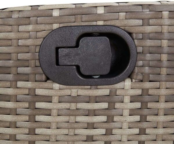 VidaXL Polyrattan Kerti Étkezőgarnitúra - 7 részes - Szürke