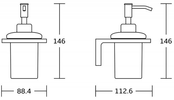 Mexen Lea szappanadagoló, króm - 70260388-00
