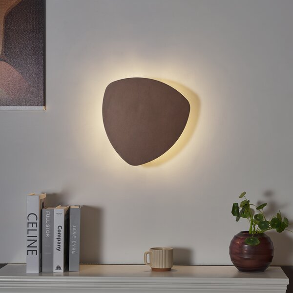 Design fali lámpa bronz organikus 32cm 2-lámpás - Pulley