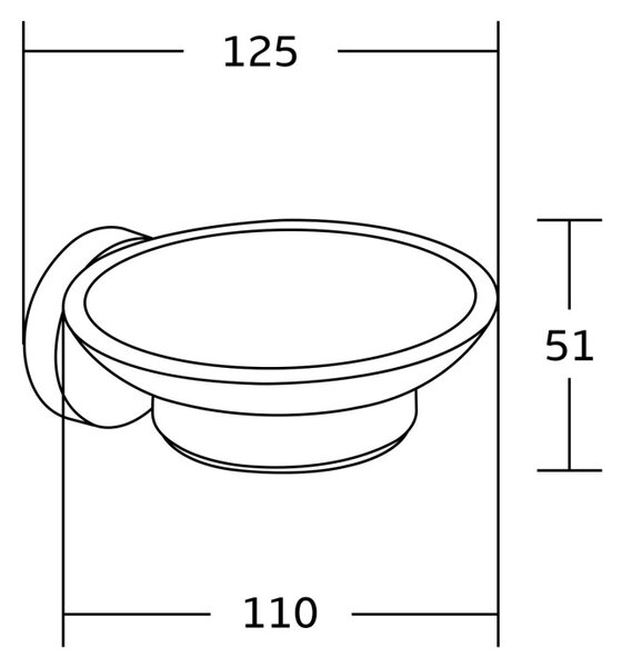 Mexen Tiber szappantartó, króm - 7050539-00