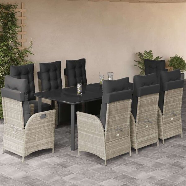 Polyrattan Kerti Étkezőgarnitúra - 9 részes