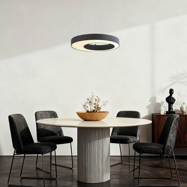 Modern függőlámpa fekete 50 cm LED-del, 3 lépésben dimmelhető - Organici