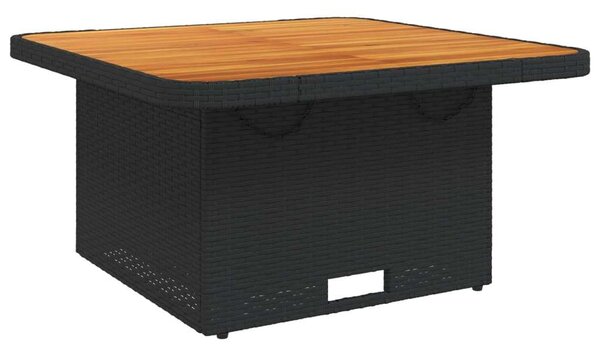 VidaXL Polyrattan Kerti Étkezőgarnitúra - 5 részes - Fekete