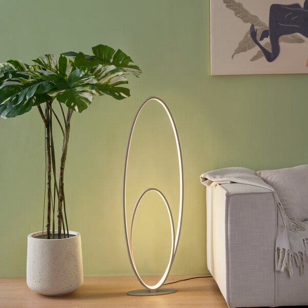 Design állólámpa bézs színben, LED-del, 3 lépésben dimmelhető - Boomerang