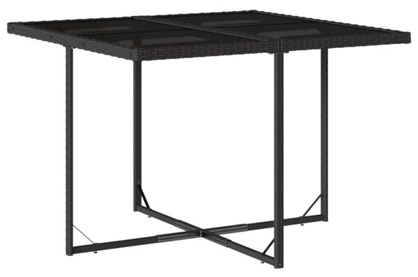 VidaXL - 9 részes Kerti Étkezőgarnitúra - Polyrattan - Fekete