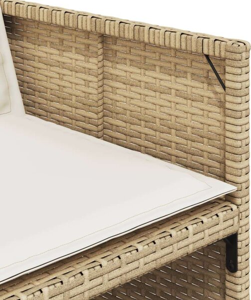 VidaXL 11 részes bézs polyrattan kerti étkezőgarnitúra párnákkal