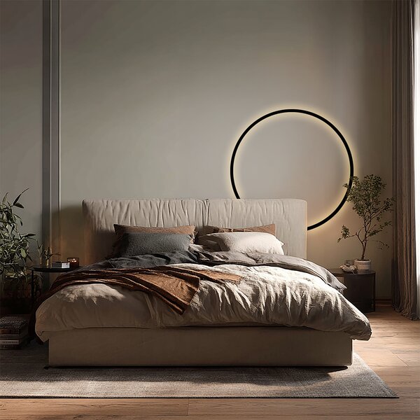Design fali lámpa fekete 67cm LED-del, 3 fokozatban dimmelhető - Anello