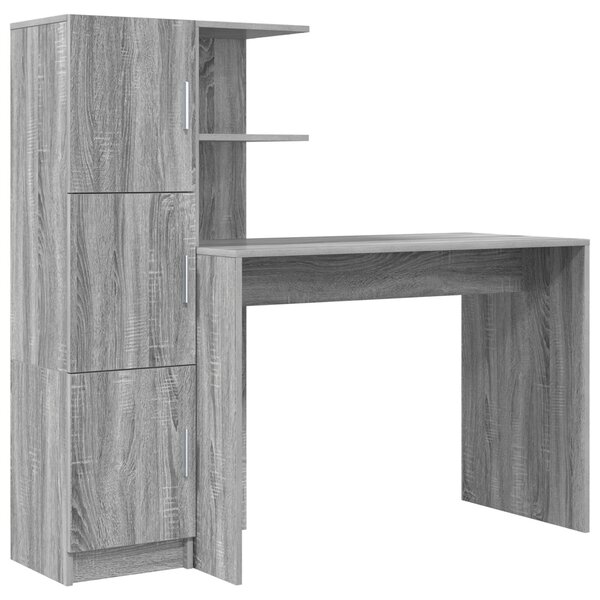 VidaXL Asztal Szürke Sonoma 133.5 x 50 x 124 cm 2 db