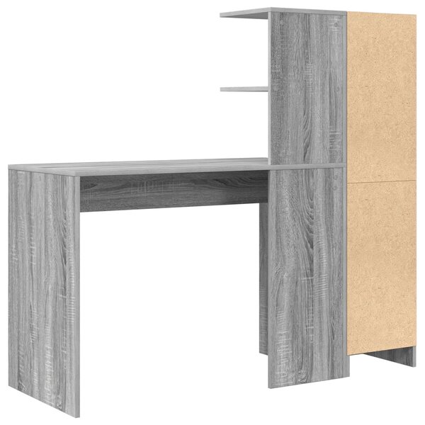 VidaXL Asztal Szürke Sonoma 133.5 x 50 x 124 cm 2 db