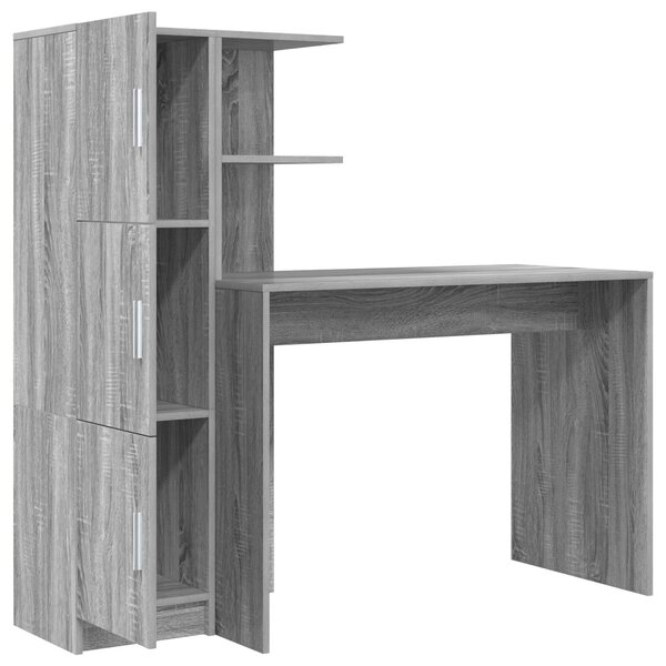 VidaXL Asztal Szürke Sonoma 133.5 x 50 x 124 cm 2 db