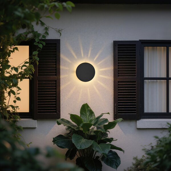 Kültéri fali lámpa fekete LED-del IP54 - Soleil