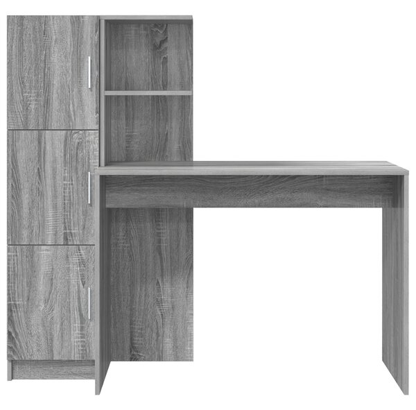 VidaXL Asztal Szürke Sonoma 133.5 x 50 x 124 cm 2 db