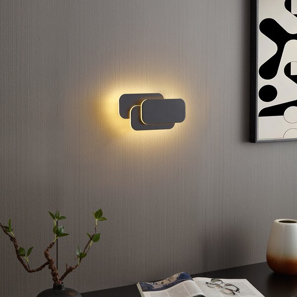 Modern fekete fali lámpa LED-del, 3 lépésben dimmelhető - Dias
