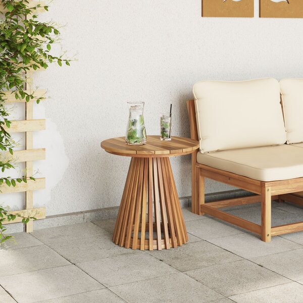 VidaXL Kert Oldalsó Asztal Ø50x49.5 cm Tömör Fa Tíka