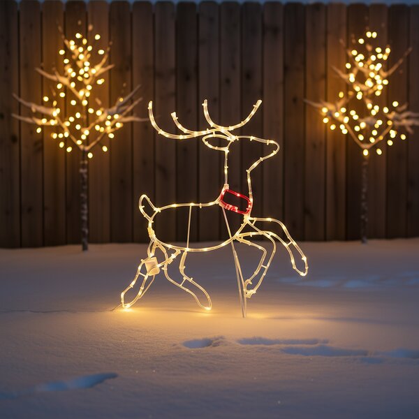 Karácsonyi állólámpa szarvas 50 cm LED-del, időzítővel IP44 - Pax