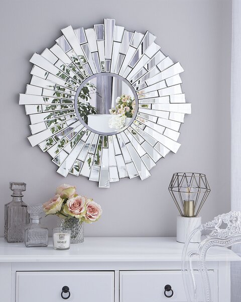 Falitükör VIRE 70 cm 70 cm Ezüst