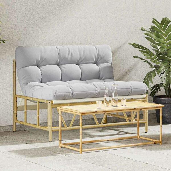 VidaXL Kerti pad Világosszürke 110 x 75 x 71 cm Acél