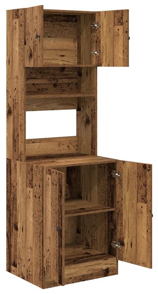 VidaXL Konyhai Szekrény Régi Fa 60x50x180 cm Mérnöki Fa