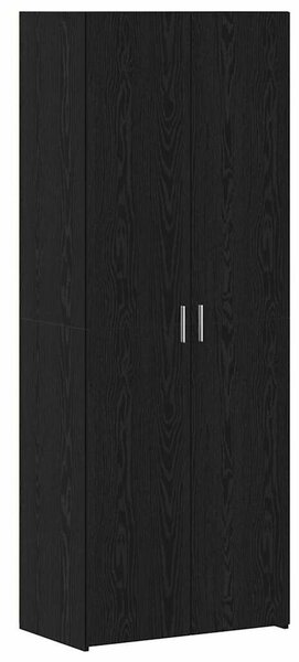 VidaXL tárolószekrény Fekete tölgy 70x42.5x225 cm Mérnöki Fa