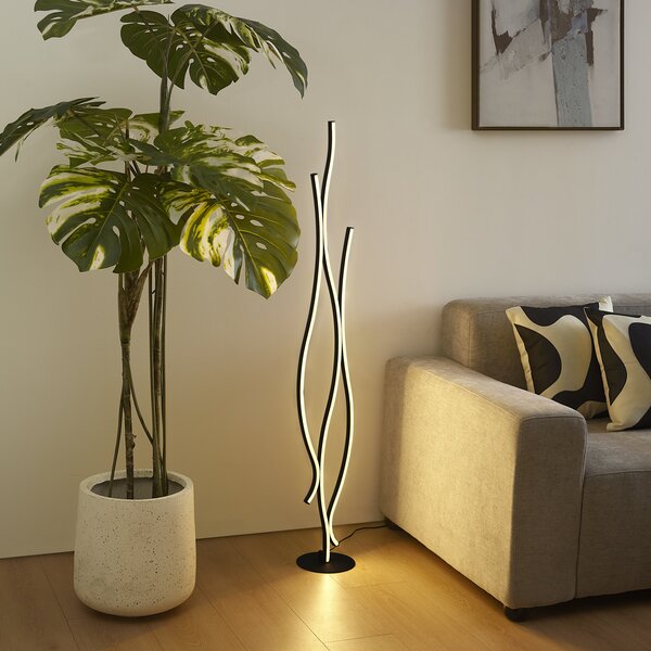 Design állólámpa fekete, LED-del, dimmelhető - Ying