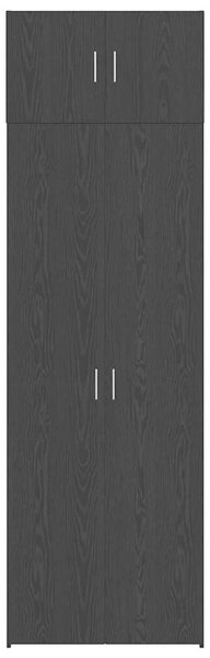 VidaXL tárolószekrény Fekete tölgy 70x42.5x225 cm Mérnöki Fa