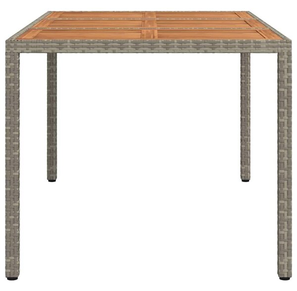 VidaXL Kerti Asztal Szürke 150 x 90 x 75 cm polirattan