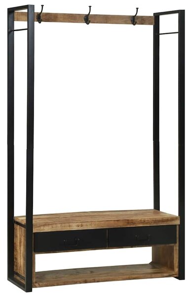 VidaXL Ruhatartó fiókkal Barna 110 x 40 x 185 cm Tömör mangófa