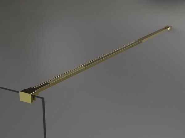 Mexen Kioto zuhanyparaván 90x200 cm 8 mm, arany profil, fehér kivitel, 800-090-101-50-85