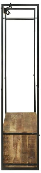 VidaXL Ruhatartó fiókkal Barna 110 x 40 x 185 cm Tömör mangófa