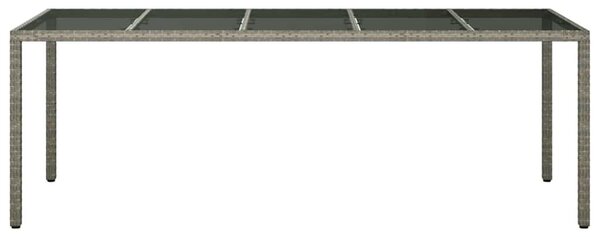 VidaXL Kerti Étkezőasztal Szürke 250 x 100 x 75 cm Poli rattan