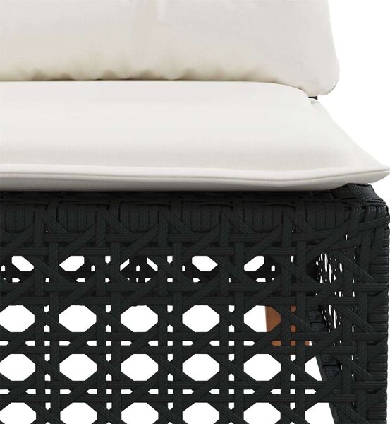 VidaXL Polyrattan Kerti Ülőgarnitúra - 6 részes - Fekete