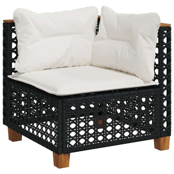 VidaXL Polyrattan Kerti Ülőgarnitúra - 6 részes - Fekete