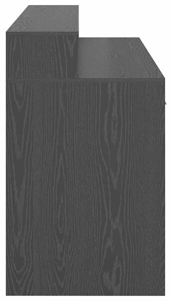 VidaXL Asztal LED -es lámpákkal Musta tammi 140 x 55 x 91 cm Faanyag
