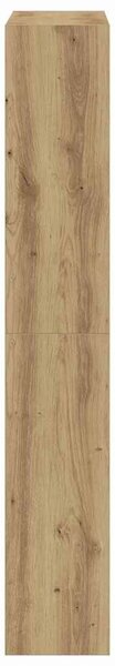 VidaXL Cipőszekrény ajtóval kézműves tölgy 80 x 21 x 125.5 cm Faanyag