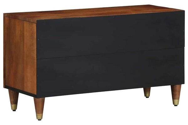VidaXL TV szekrény polcokkal Barna 80 x 31.5 x 46 cm Tömör mangófa