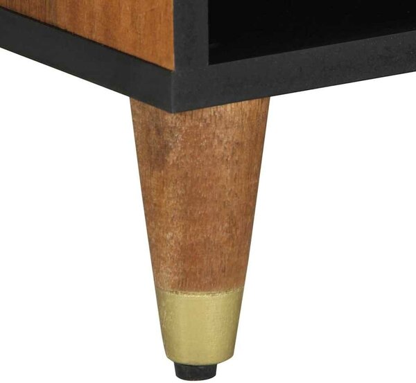 VidaXL TV szekrény polcokkal Barna 80 x 31.5 x 46 cm Tömör mangófa