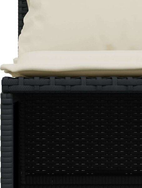 VidaXL Polyrattan Kerti Ülőgarnitúra - 4 részes - Fekete