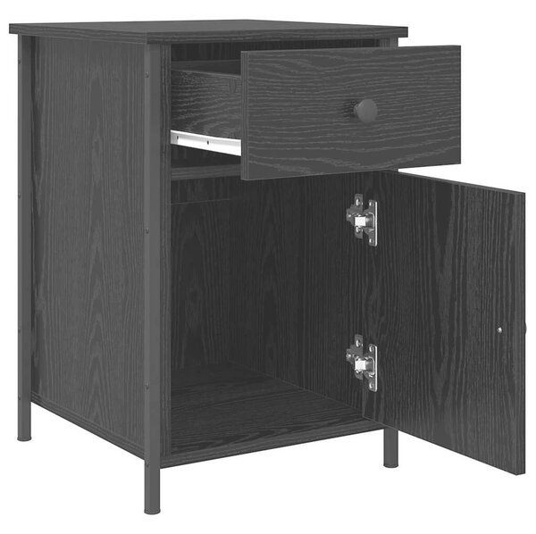 VidaXL Éjjeliszekrény 2 pcs Musta tammi 40 x 42 x 60 cm Faanyag