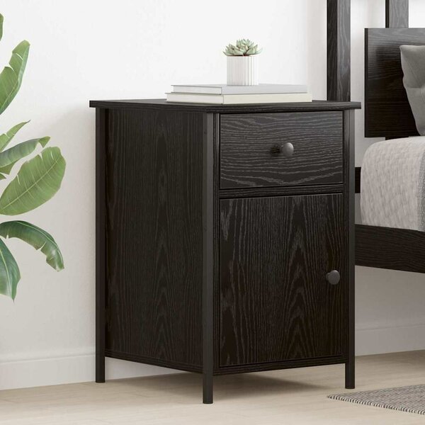 VidaXL Éjjeliszekrény 2 pcs Musta tammi 40 x 42 x 60 cm Faanyag