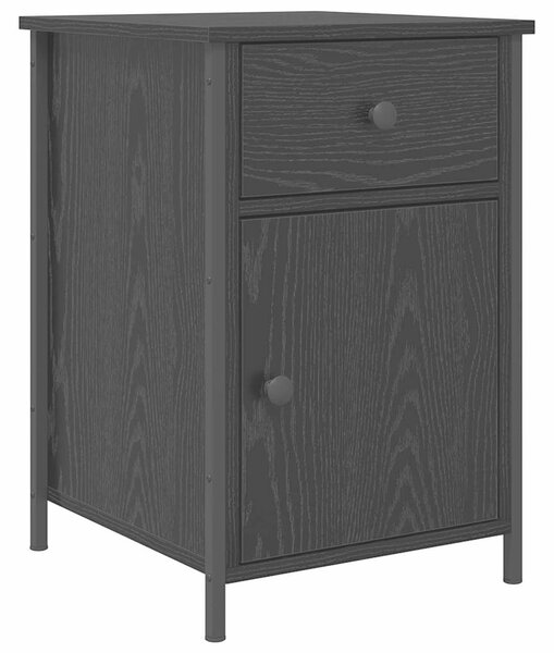 VidaXL Éjjeliszekrény 2 pcs Musta tammi 40 x 42 x 60 cm Faanyag