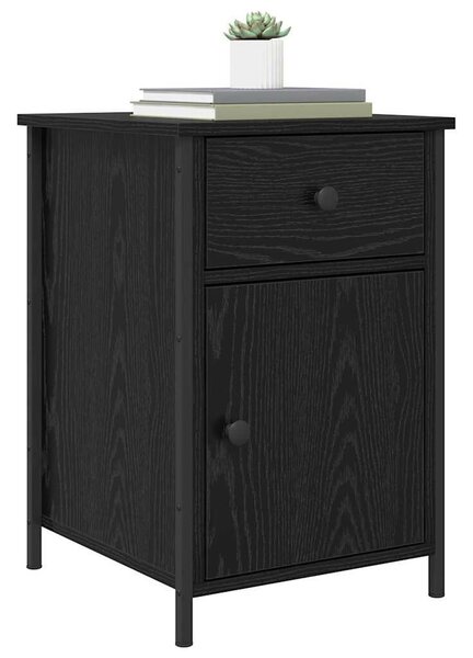 VidaXL Éjjeliszekrény 2 pcs Musta tammi 40 x 42 x 60 cm Faanyag