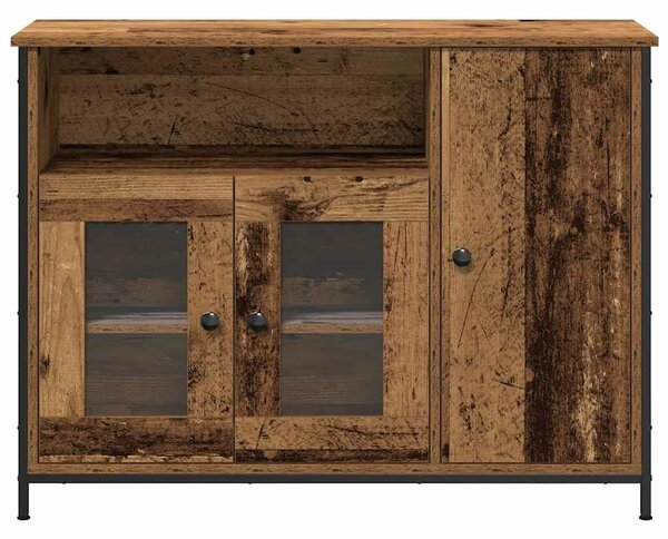 VidaXL Széf Régi fa 100 x 35 x 75 cm Faanyag