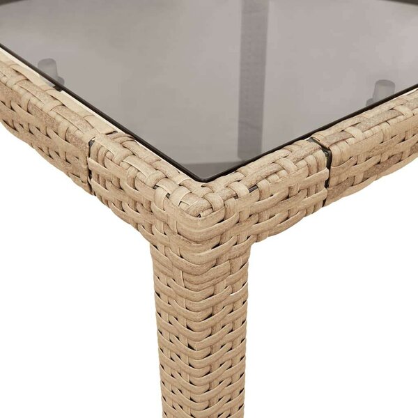 VidaXL Polyrattan Kerti Étkezőgarnitúra - 9 részes - Bézs