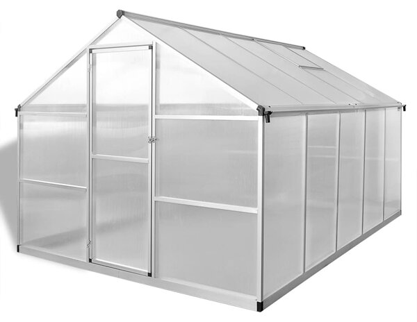 Megerősített alumínium melegház alapkerettel 7,55 m²