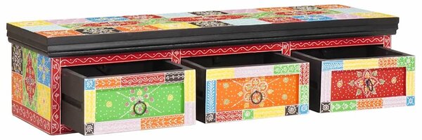 VidaXL TV szekrény fiókkal Sokszínű 100 x 30 x 24 cm Tömör mangófa