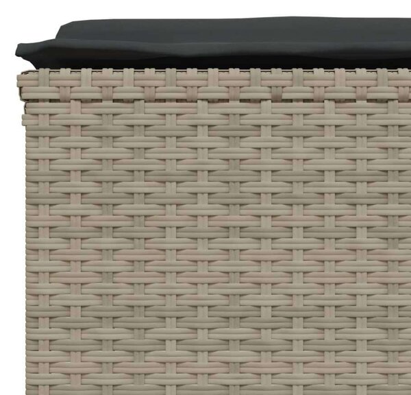 VidaXL 5 részes világosszürke polyrattan kerti ülőgarnitúra párnákkal