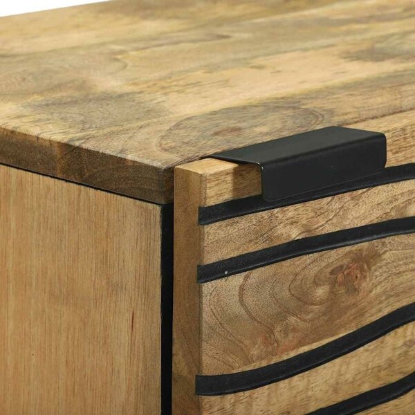 VidaXL Highboard Barna 40 x 33 x 110 cm tömör mangófa