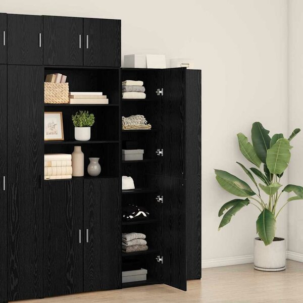 VidaXL Fekete tölgy 40 x 42,5 x 185 cm Faanyag
