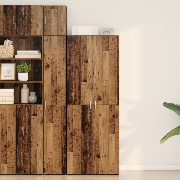 VidaXL Magas tálaló Régi fa 70x42.5x185 cm Mérnöki fa
